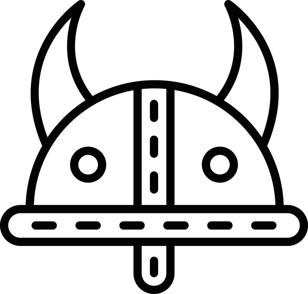 icono de vector de casco vikingo