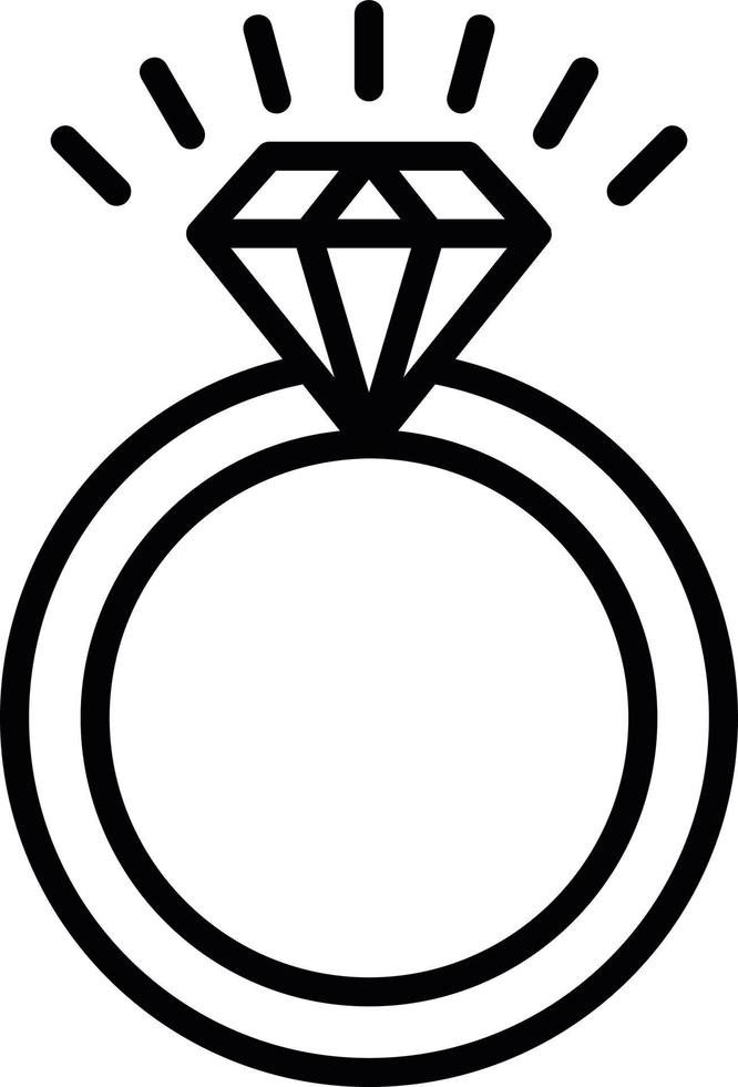 Wedding Ring Vector Icon