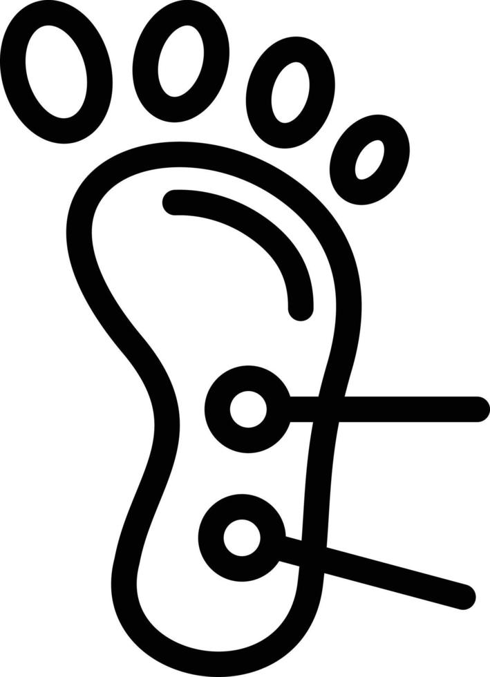 Foot Acupuncture Vector Icon