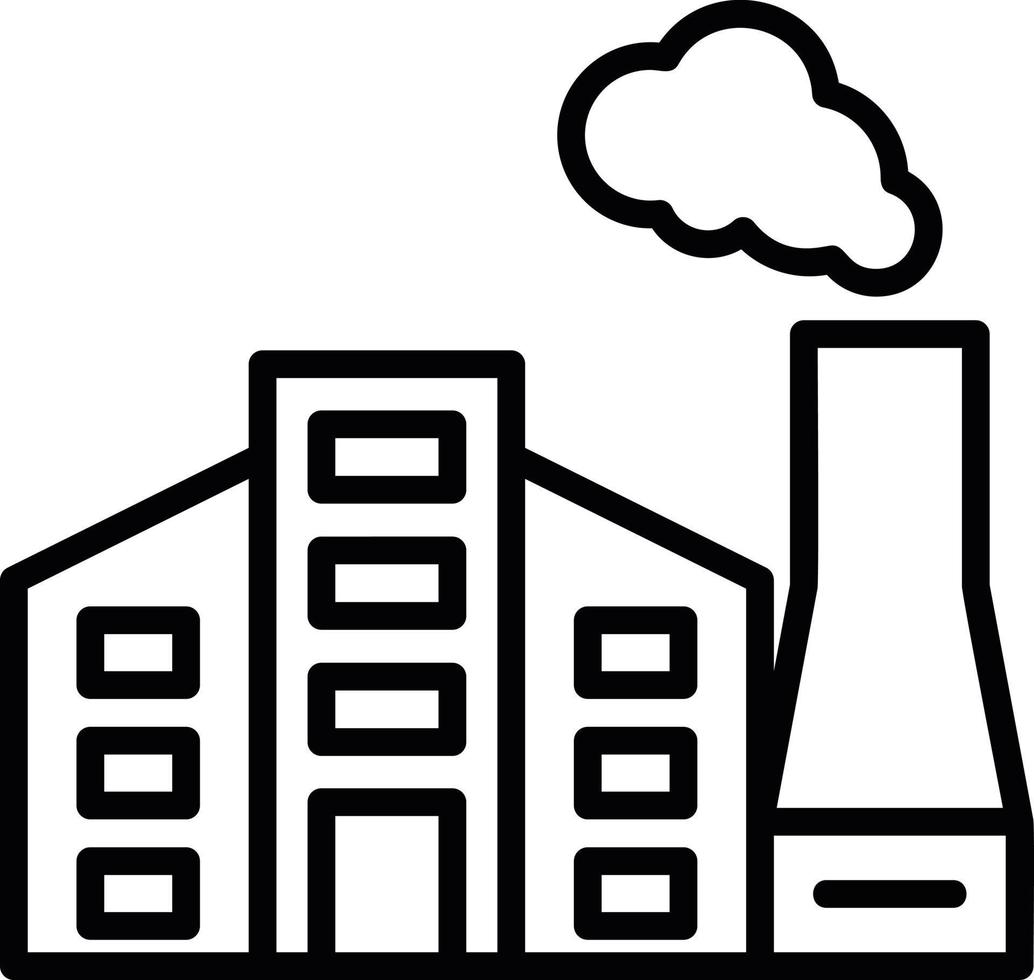 Factory Pollution Vector Icon