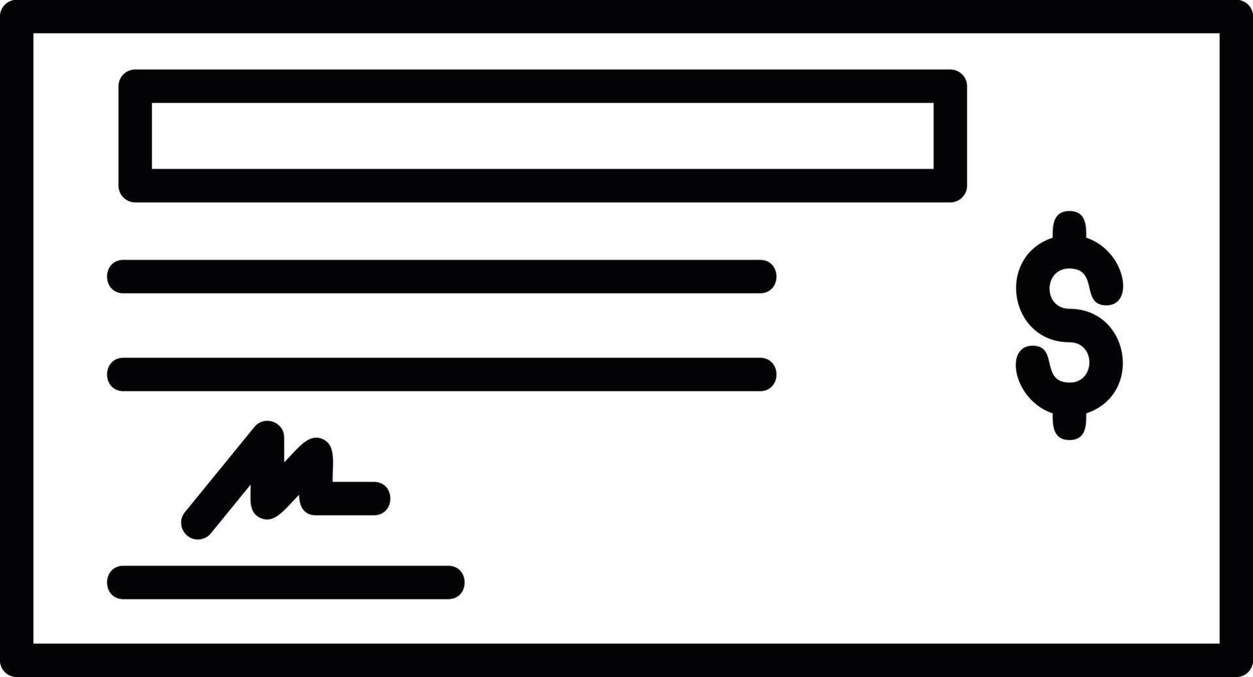 Cheque Vector Icon