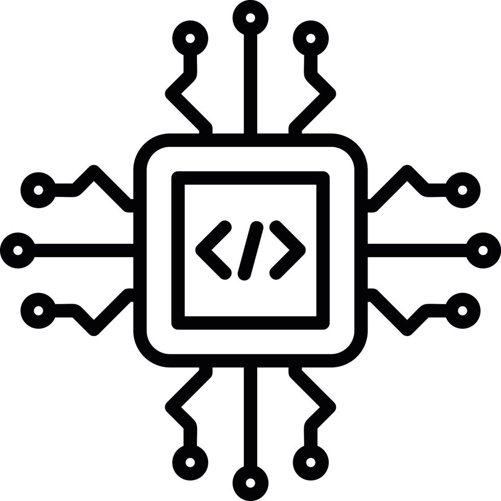 Code Processor Vector Icon