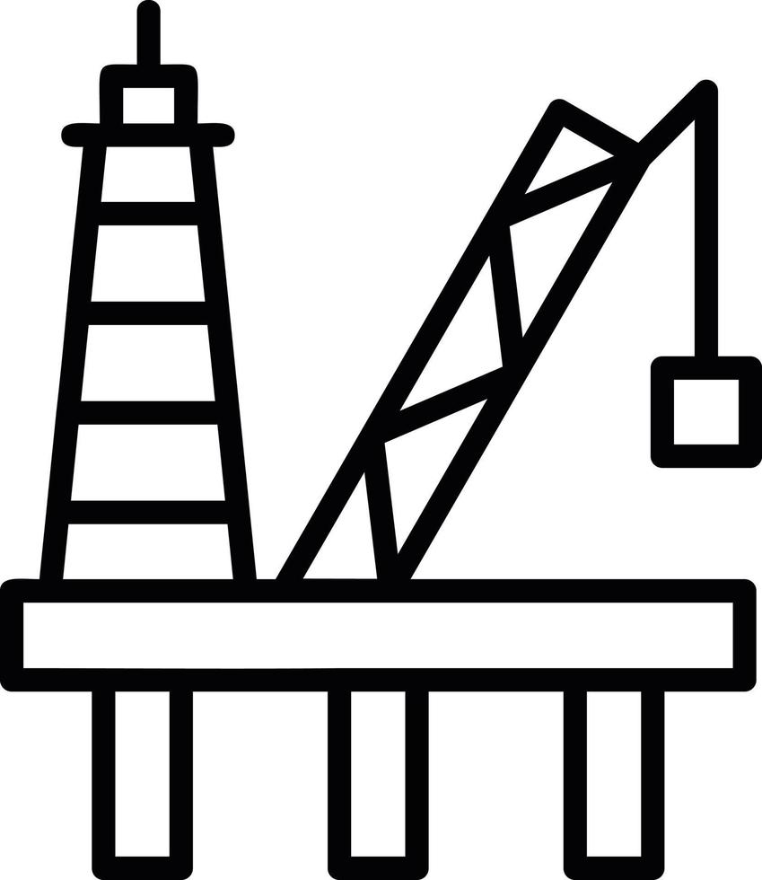 Oil Platform Vector Icon