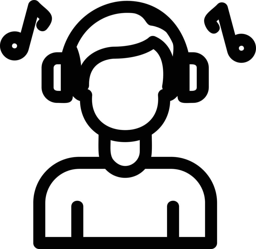 Listening Music Vector Icon