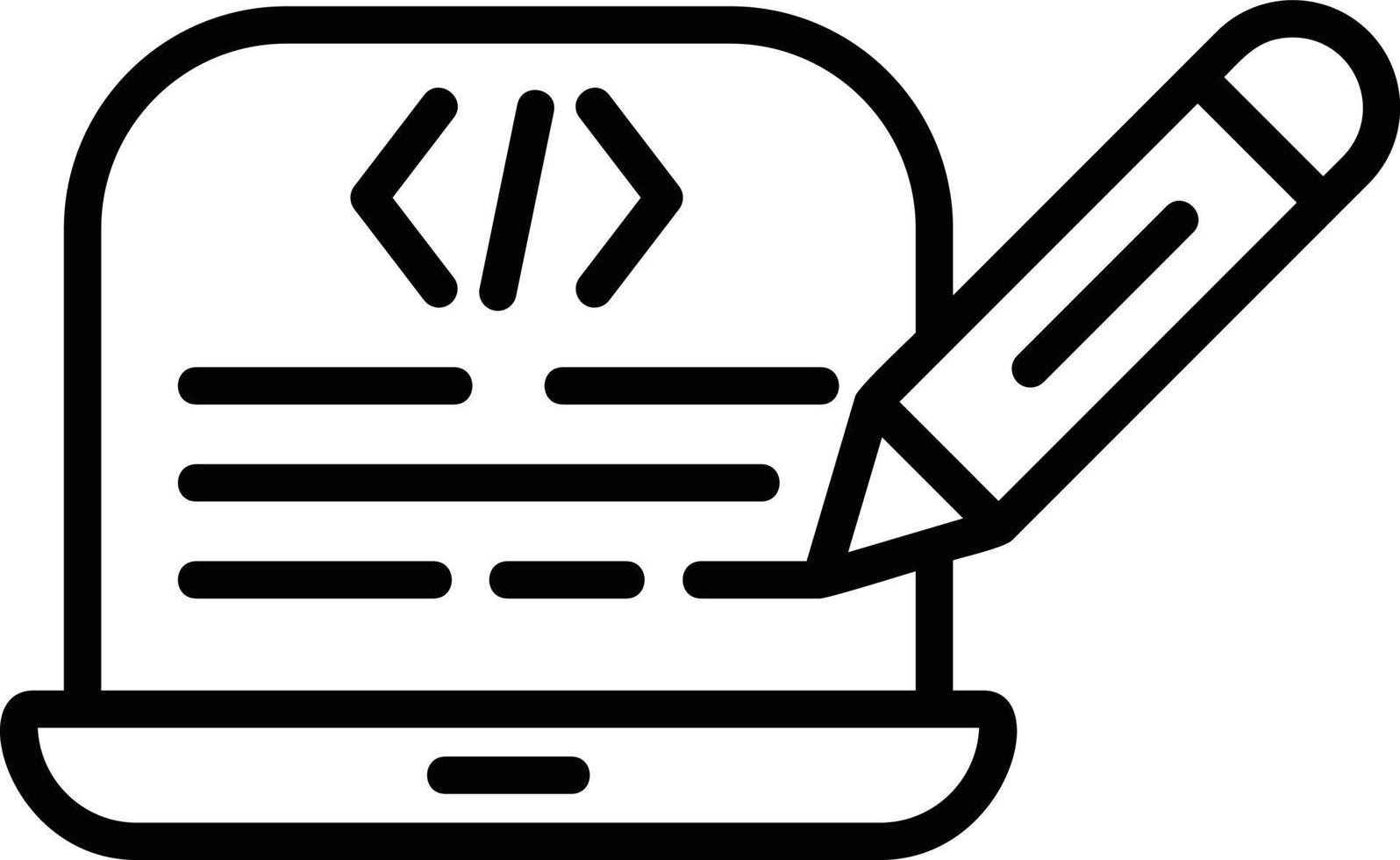 Edit Code Vector Icon