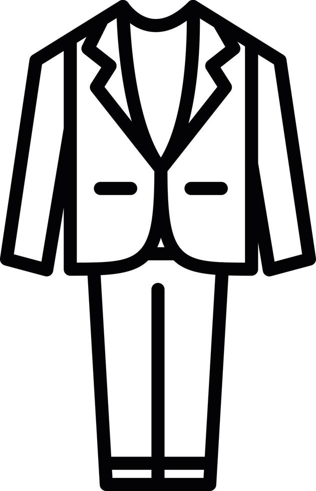 Wedding Men Suit Vector Icon