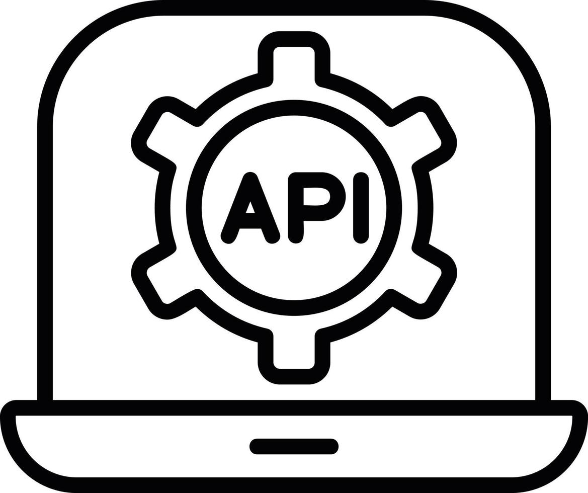 icono de vector de api