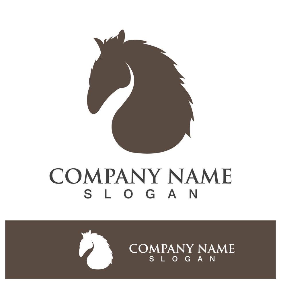 Horse head logo icon template design vector