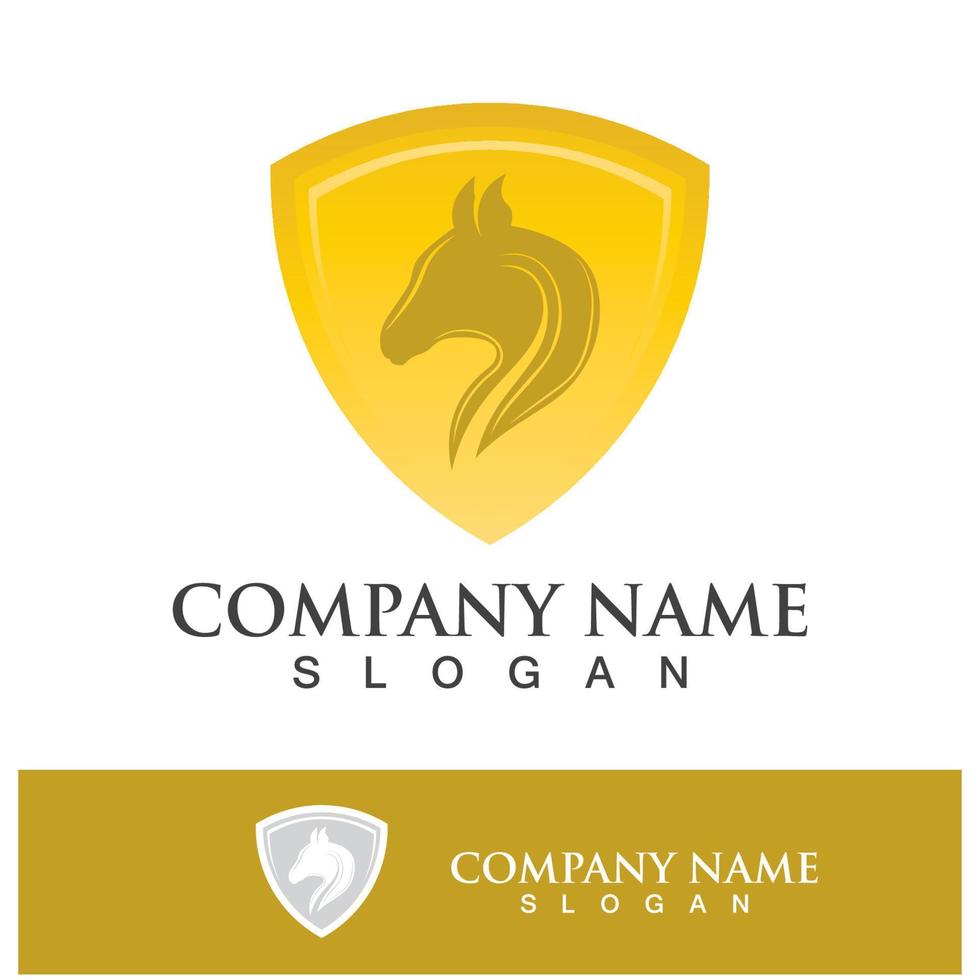 Horse head logo icon template design vector