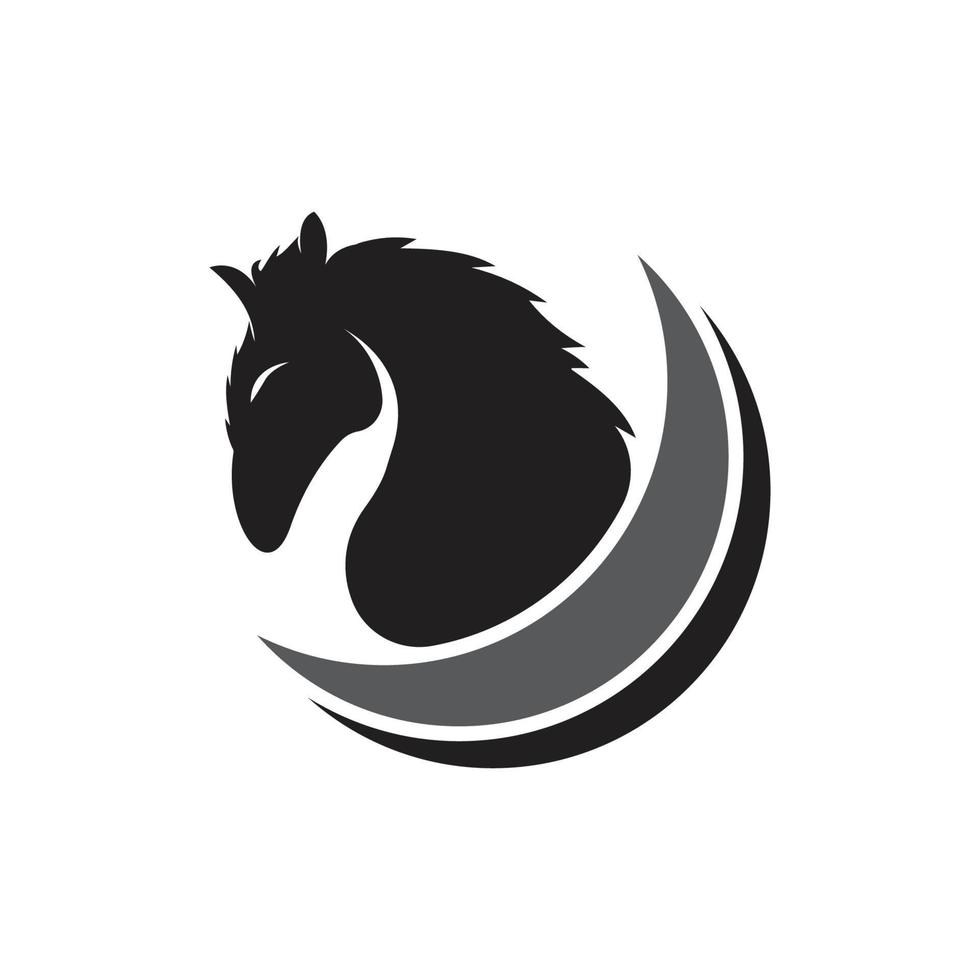 diseño de plantilla de icono de logotipo de cabeza de caballo vector