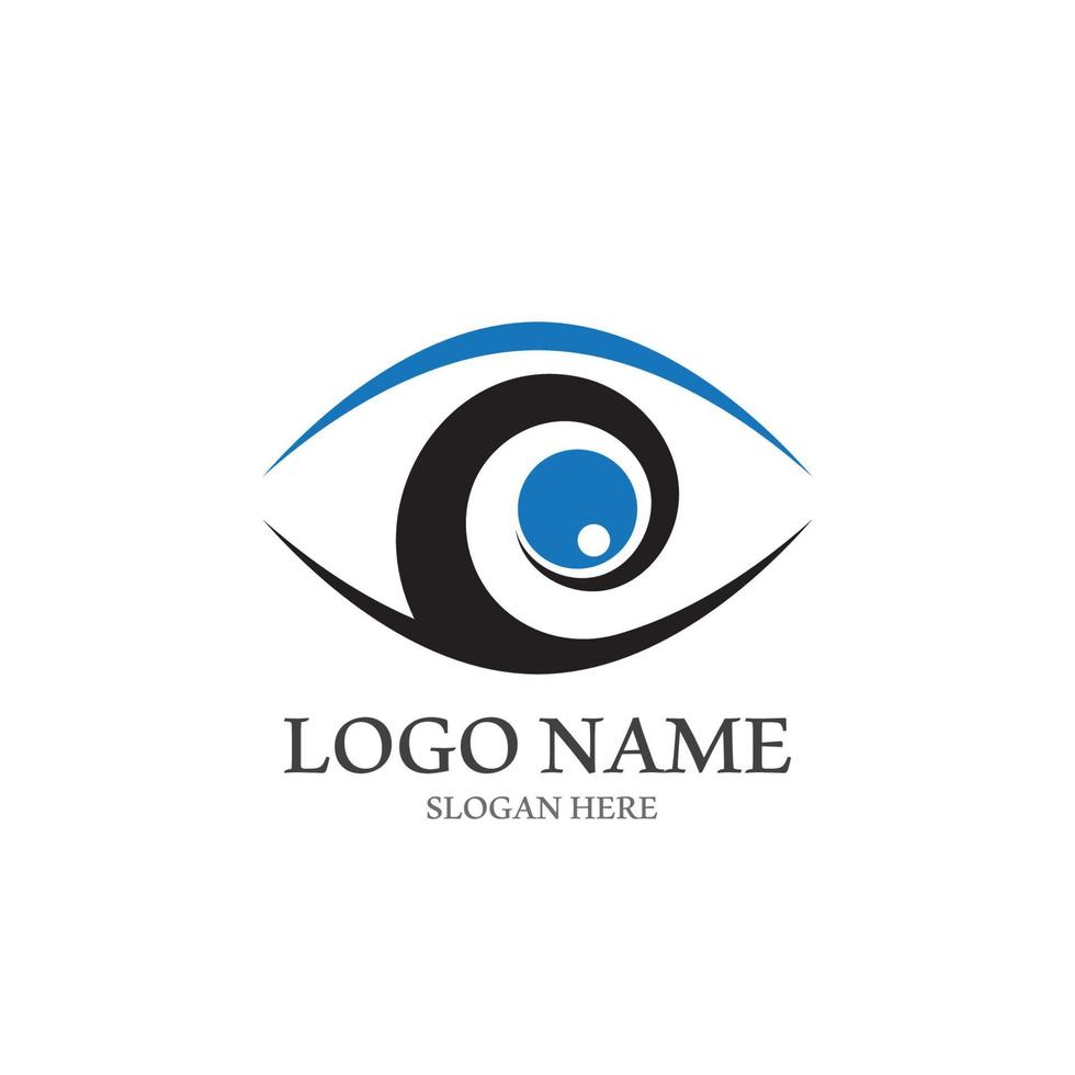 Eye care logo icon illustration design template vector