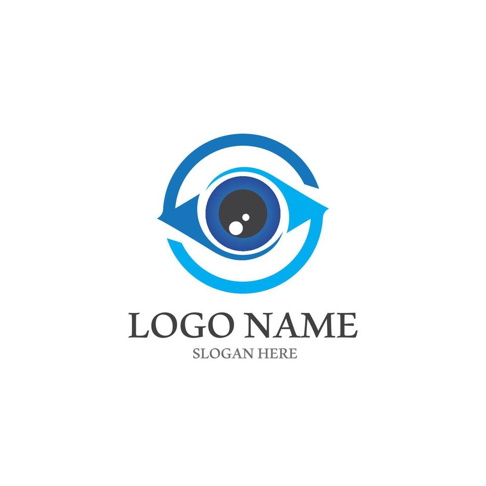 Eye care logo icon illustration design template vector