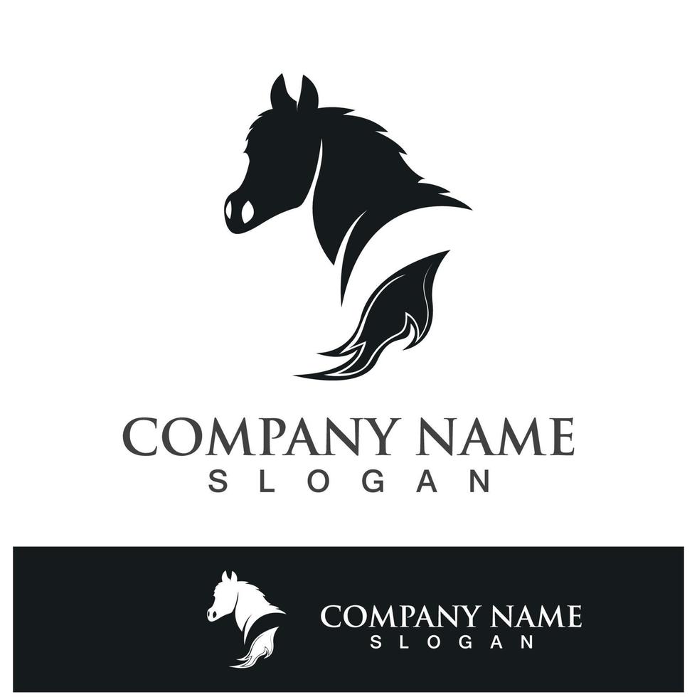 Horse head logo icon template design 14695978 Vector Art at Vecteezy