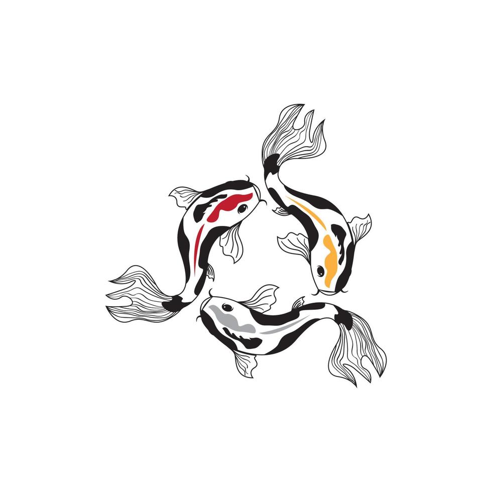 Koi fish logo vector illustration