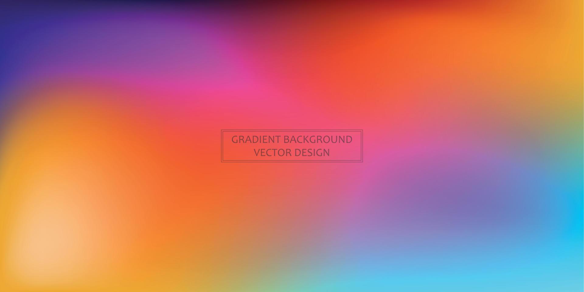 Panoramic web template multicolor gradient background, stylish design element - Vector