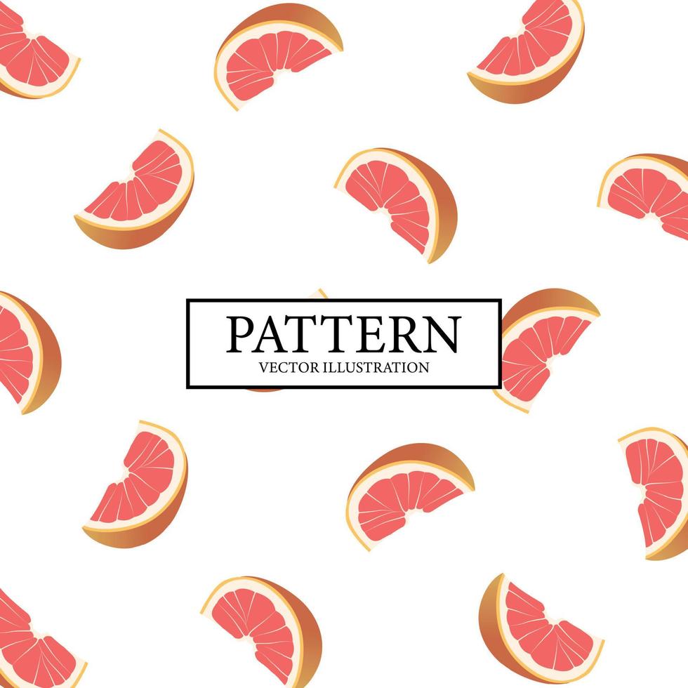 Pattern background of fresh grapefruit slices - Vector