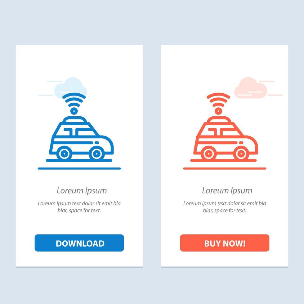 Car Location Map  Blue and Red Download and Buy Now web Widget Card Template vector