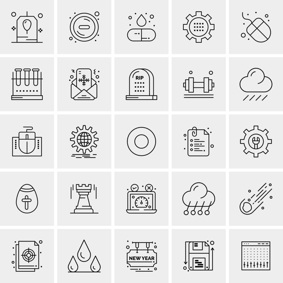 25 Universal Business Icons Vector Creative Icon Illustration to use in web and Mobile Related project