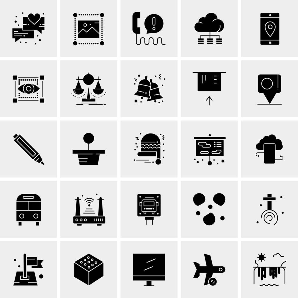 25 iconos de negocios universales vector ilustración de icono creativo para usar en proyectos relacionados con la web y dispositivos móviles