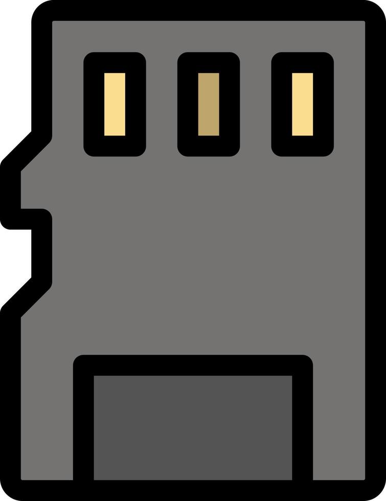 Card Memory Memory Card SD  Flat Color Icon Vector icon banner Template