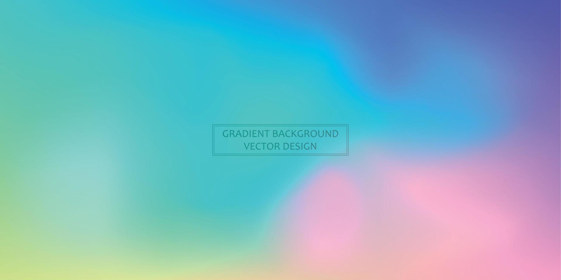 Panoramic web template multicolor gradient background, stylish design element - Vector