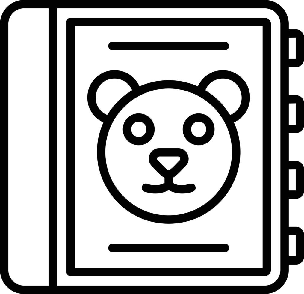 Childrens Book Line Icon vector