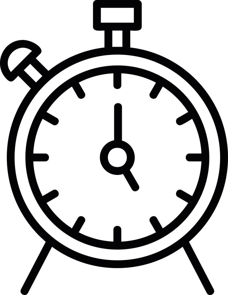 Alarm CLock Line Icon vector