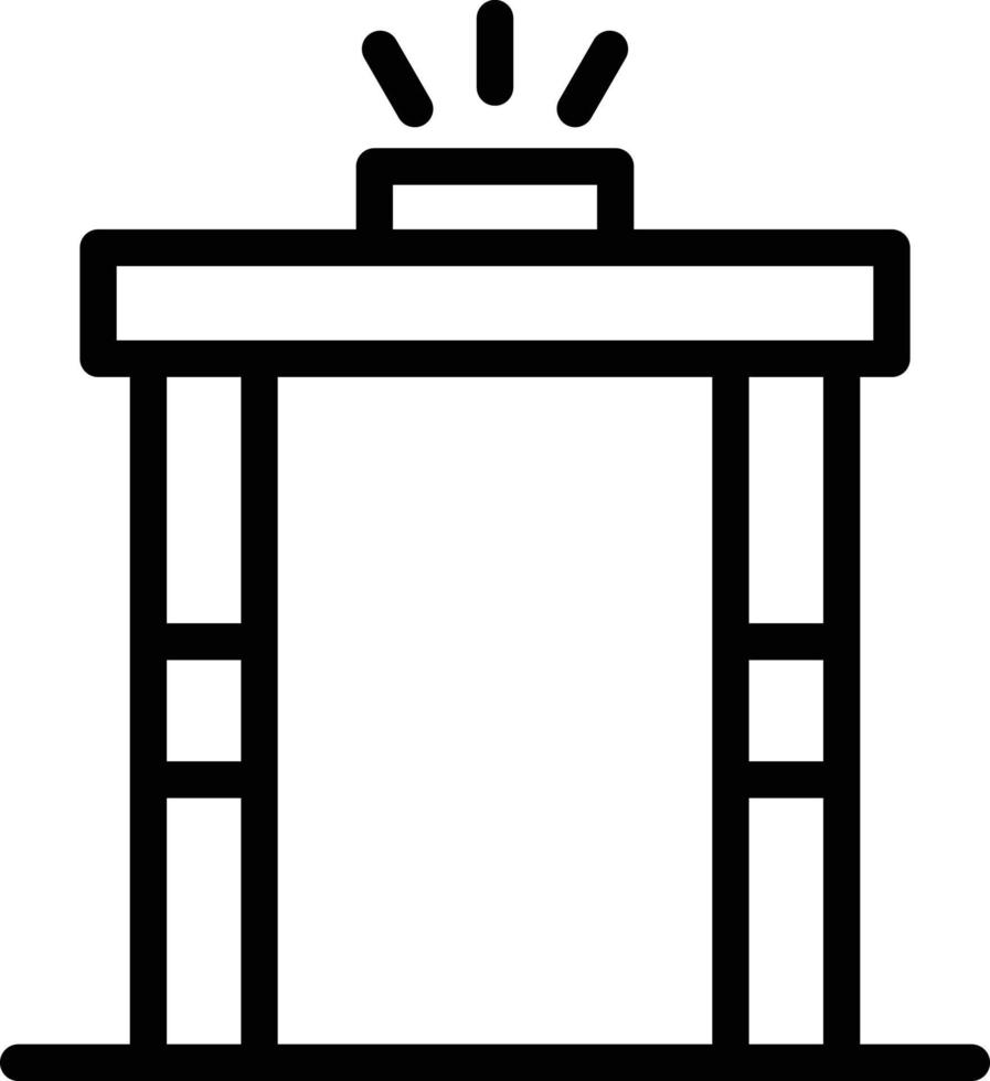 Metal Detector Line Icon vector