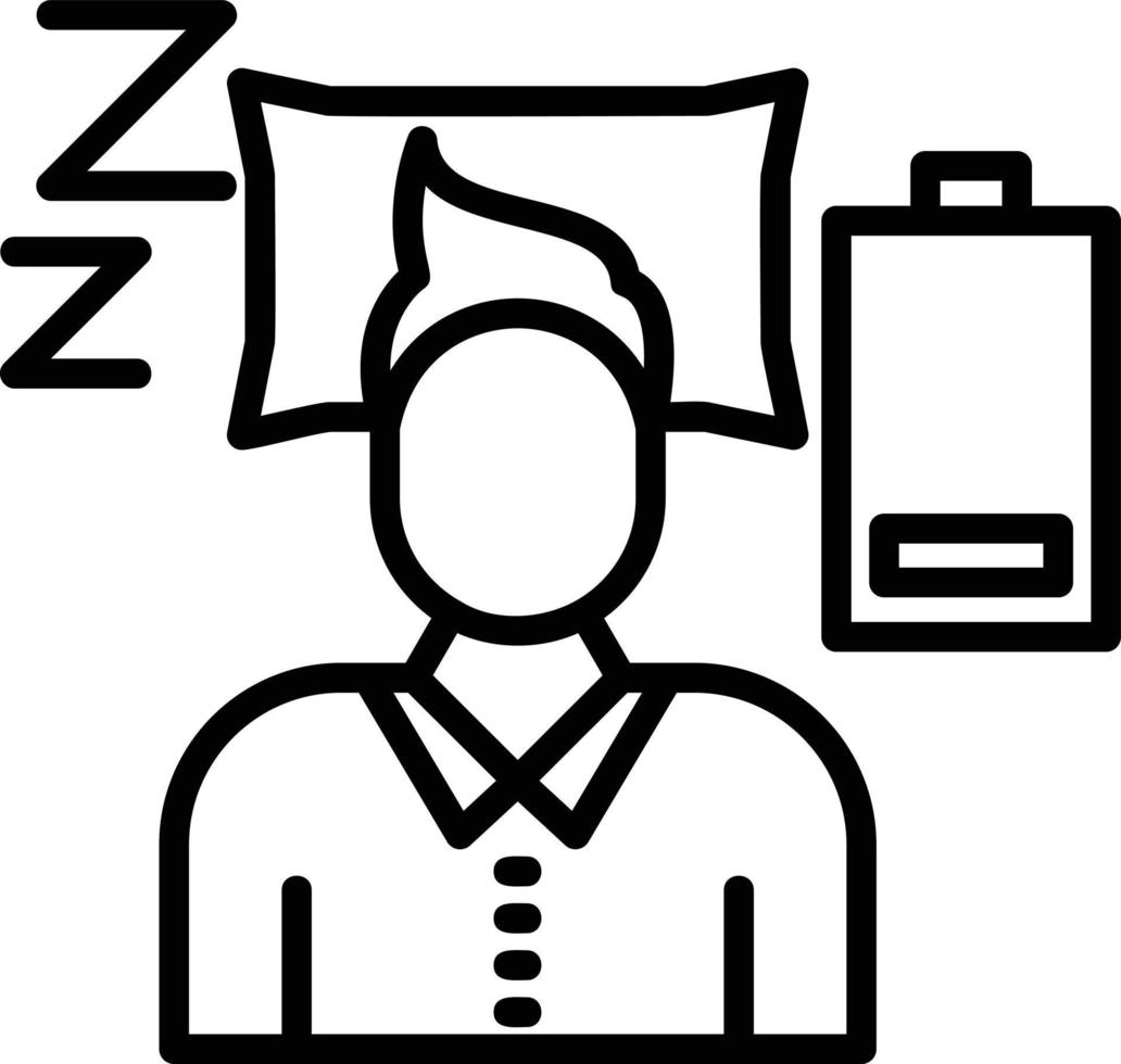 Fatigue Line Icon vector