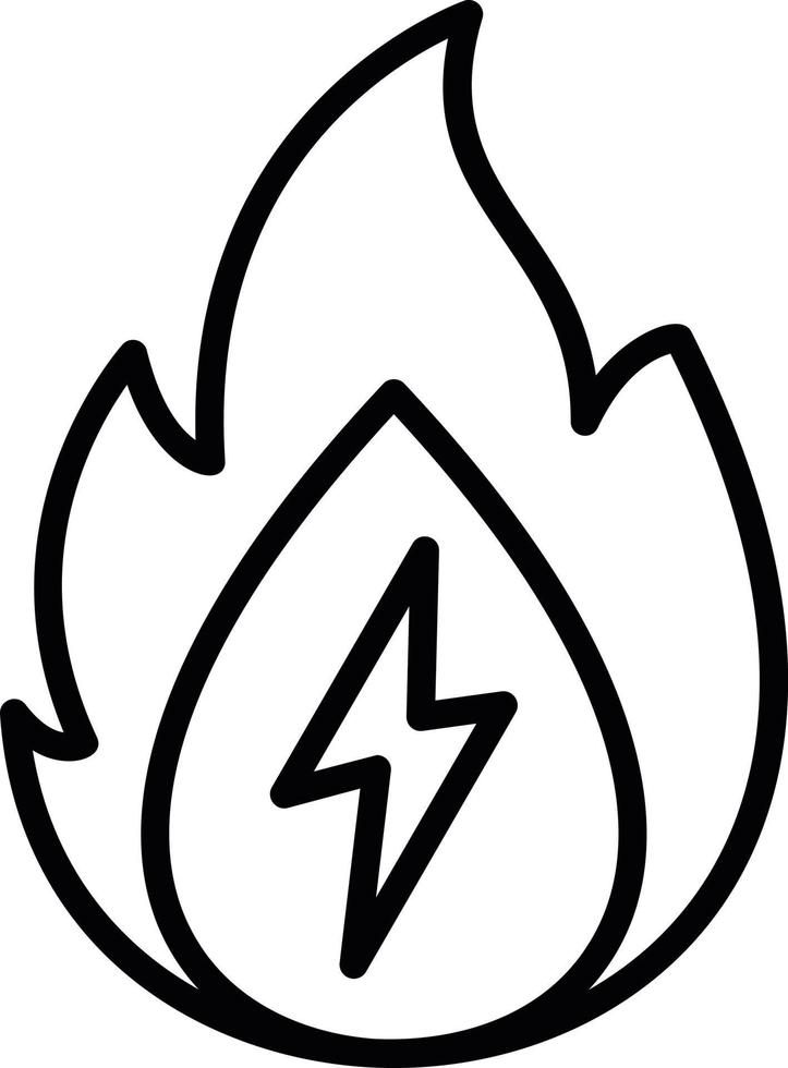 Heat Energy Line Icon vector