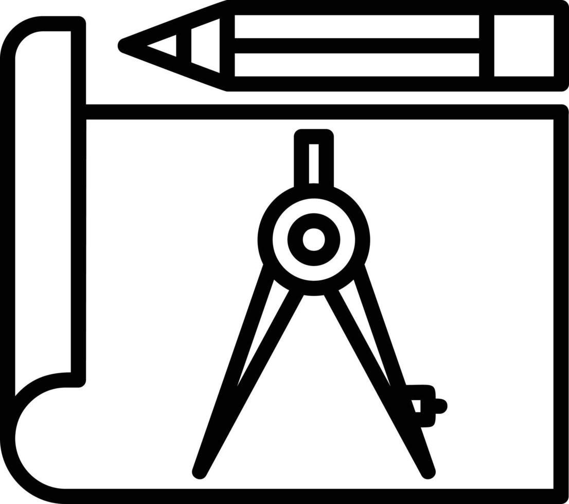 icono de línea arquitectónica vector