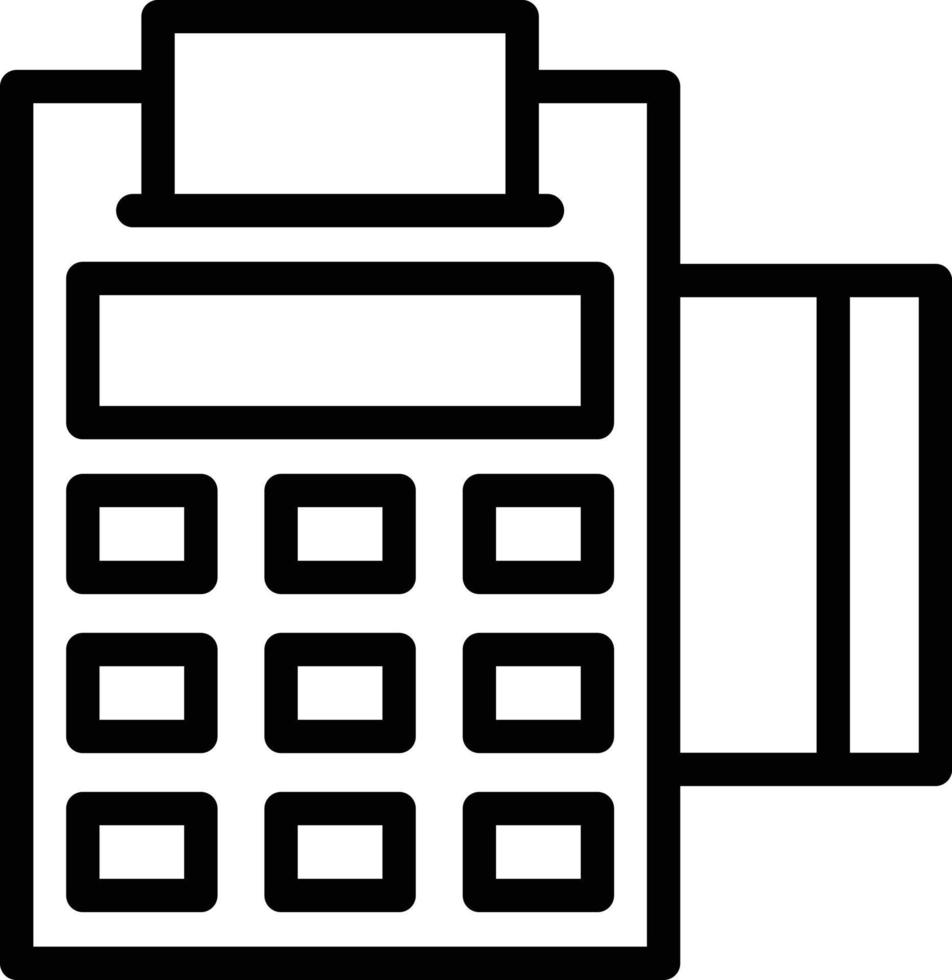 Pos Terminal Line Icon vector