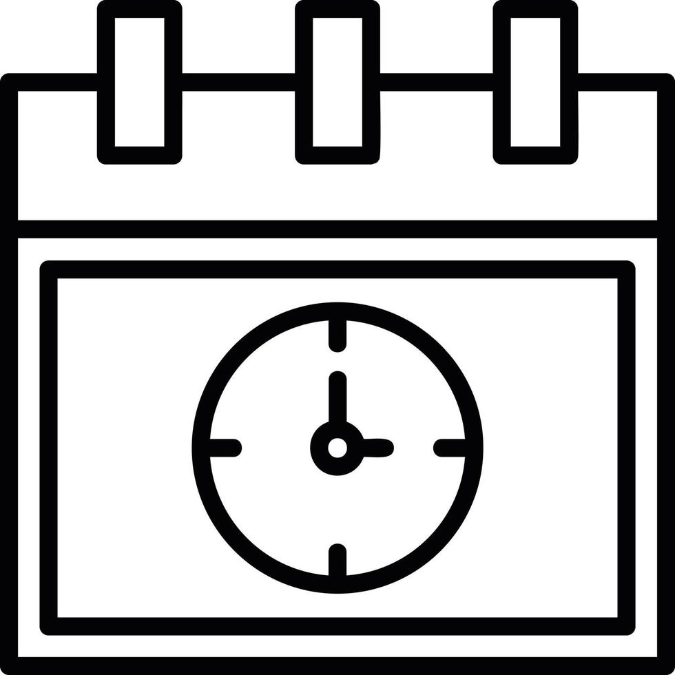 Deadline Line Icon vector