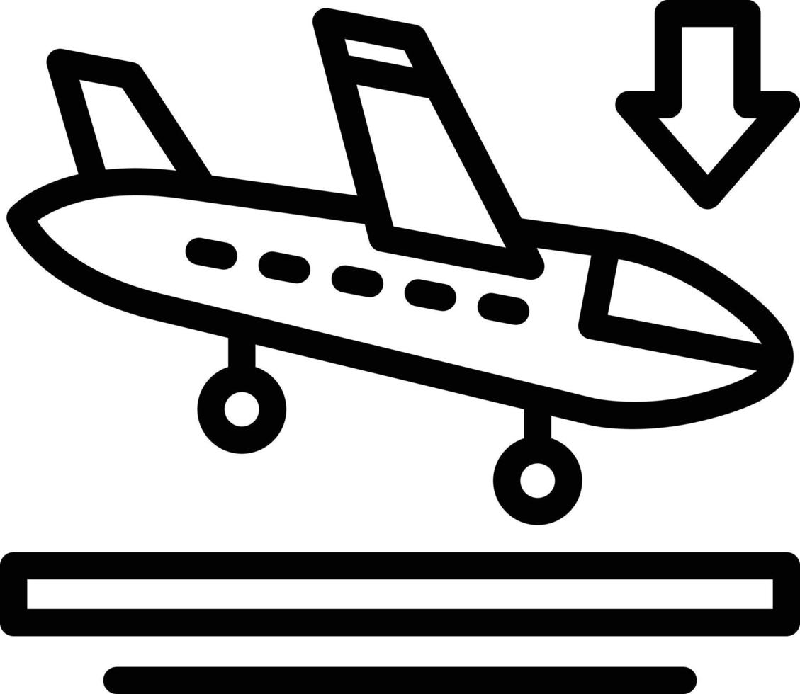 Landing Line Icon vector