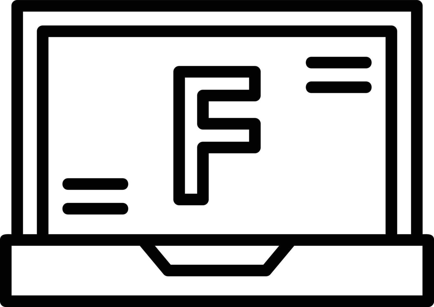 Font Line Icon vector