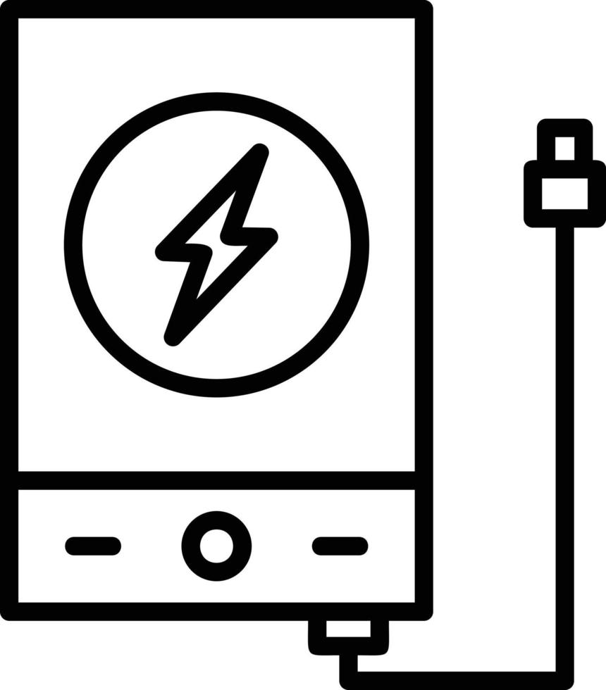 Power Bank Line Icon vector