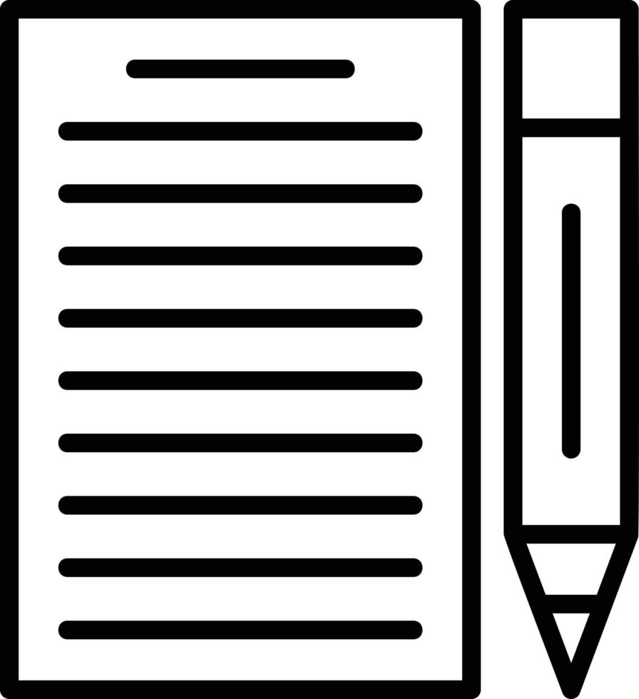 Write Line Icon vector