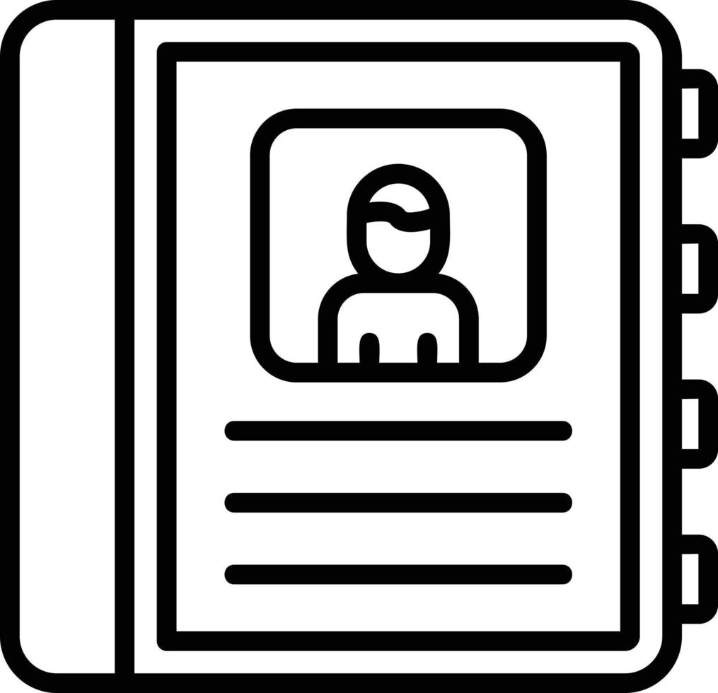 Authobiography Line Icon vector