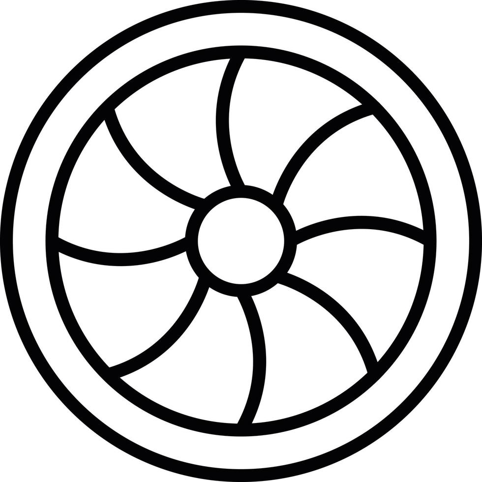 Turgo Turnbine Line Icon vector