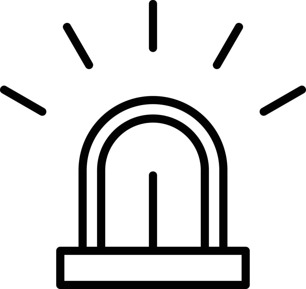 Siren Line Icon vector