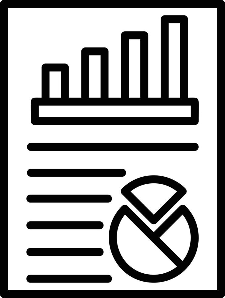 Report Line Icon vector