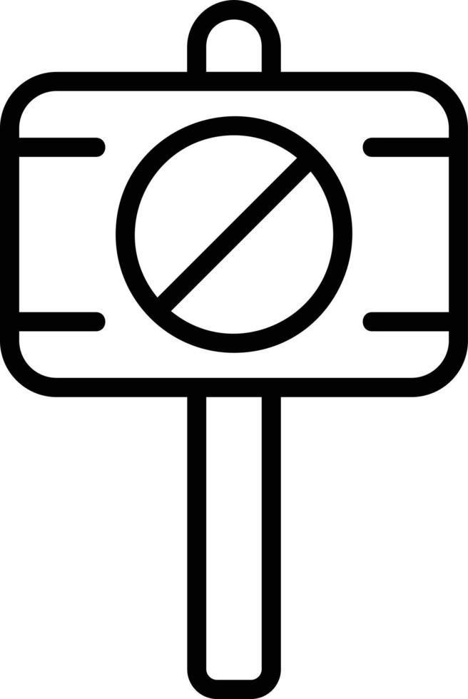 icono de línea de manifestación vector