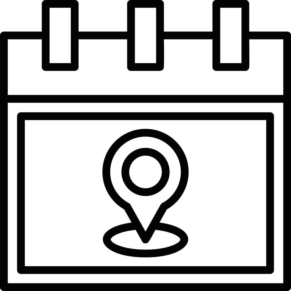 Location Line Icon vector