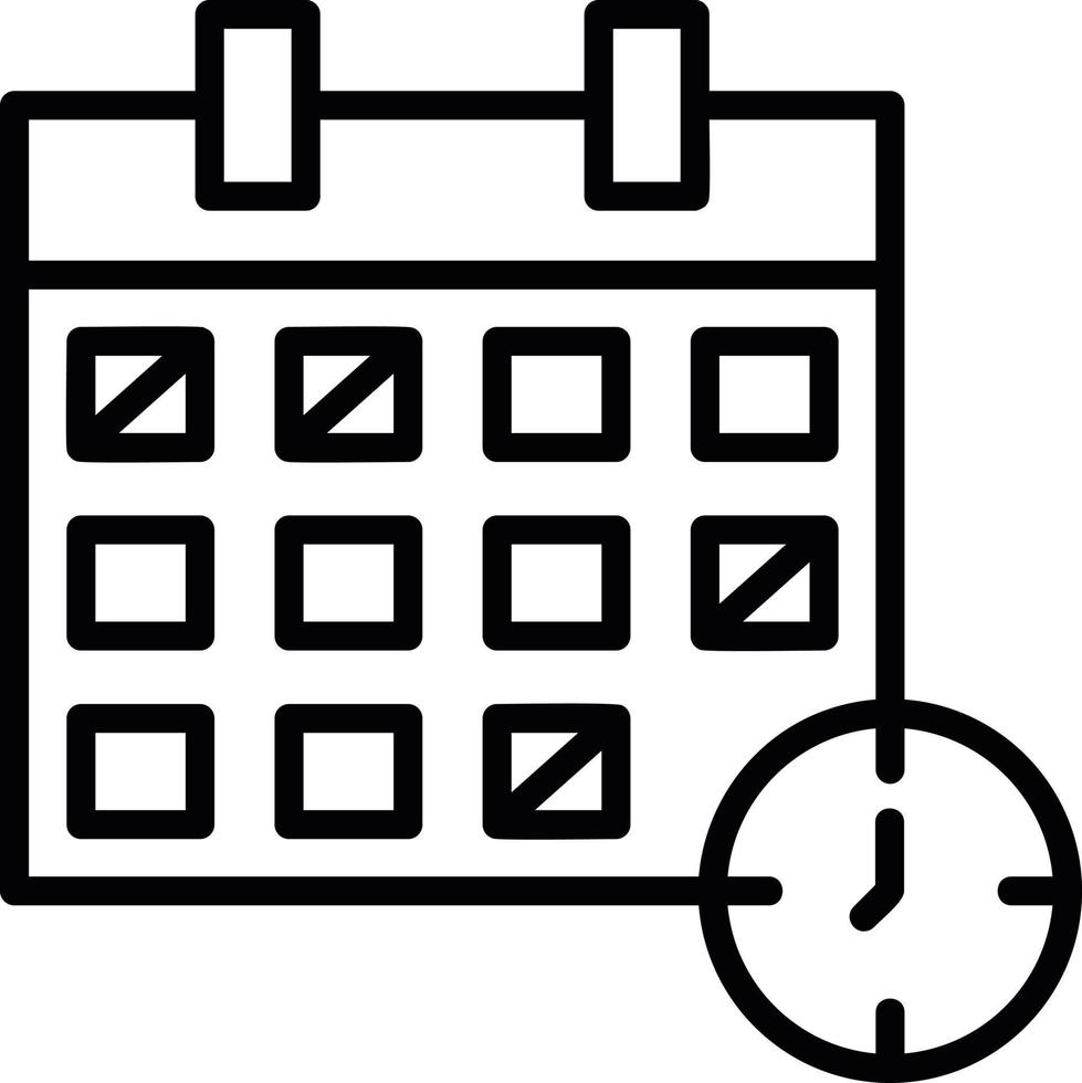 Appointment Line Icon vector