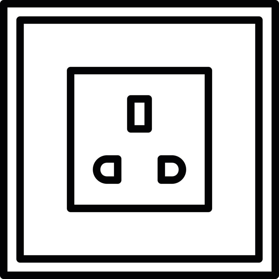 Power Socket Line Icon vector