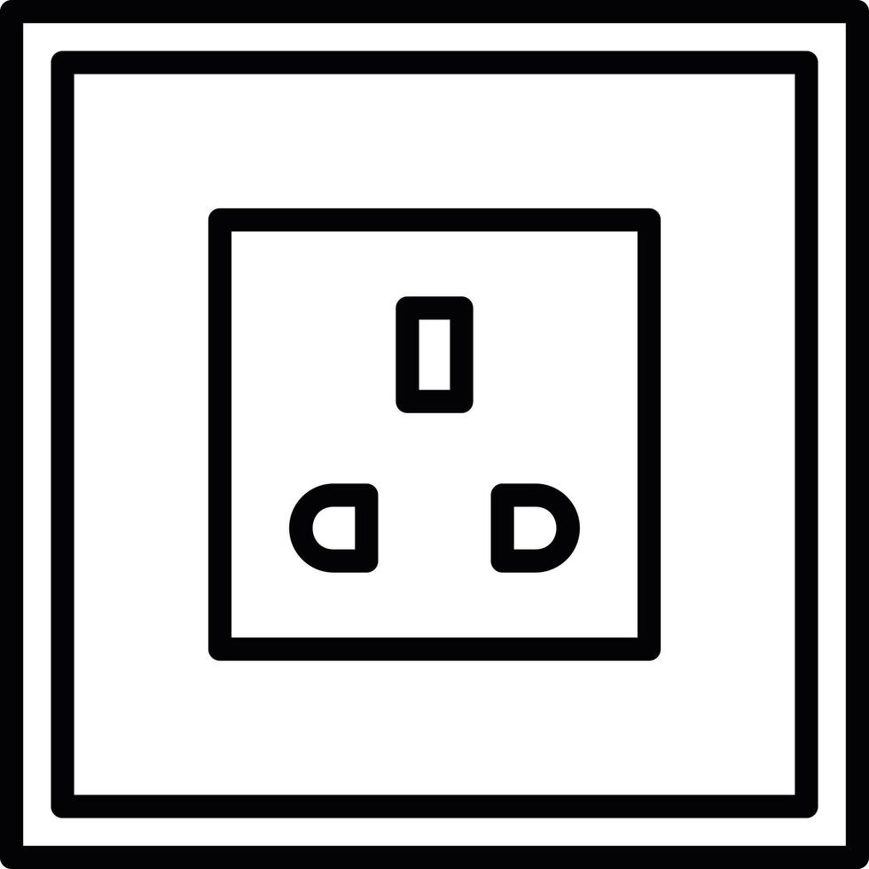 Power Socket Line Icon vector