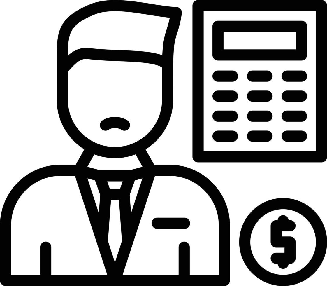 Accountant Line Icon vector