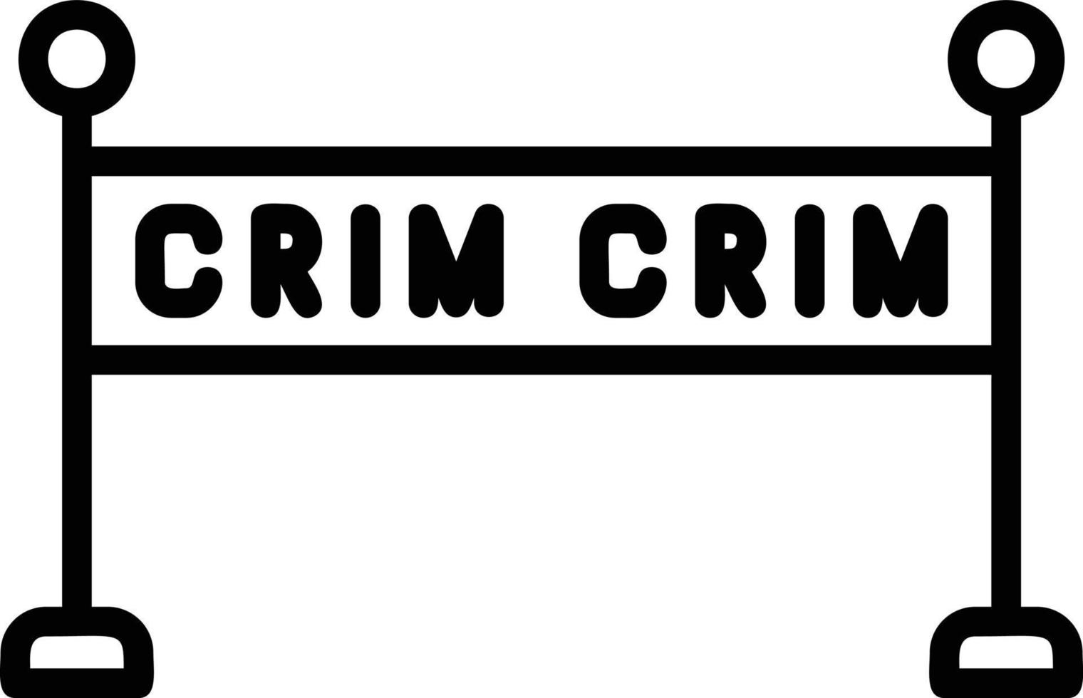Crime Scene Line Icon vector