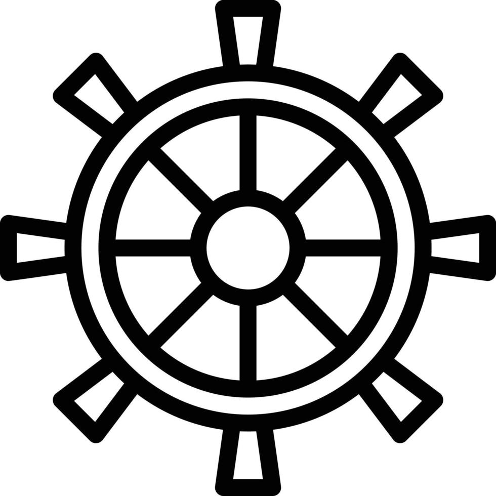 Rudder Line Icon vector