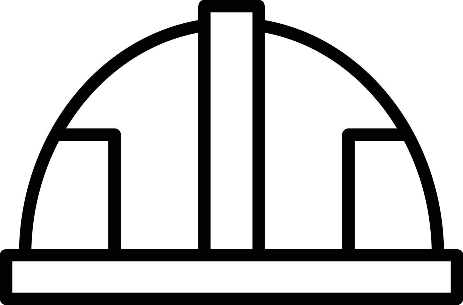 Helmet Line Icon vector